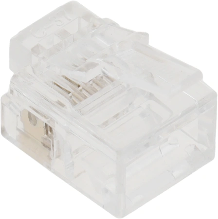 Коннектор Hyperline PLUG-6P6C-P-C2-100 (упак.:100шт) 100м прозрачный
