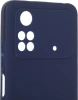 Чехол (клип-кейс) DF для Xiaomi Poco M4 Pro poCase-03 синий (POCASE-03 (BLUE))