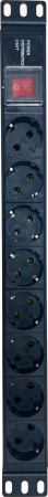 Блок распределения питания NTSS (NTSS-PDU-DA1015) гор.размещ. 8xSchuko базовые 10A C14