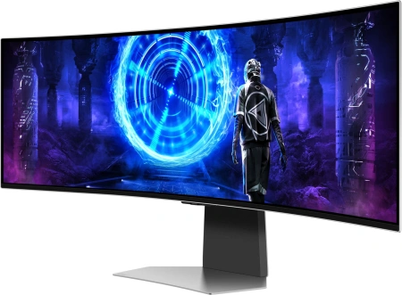 Монитор Samsung 49" Odyssey OLED G9 S49DG952SI серебристый OLED LED 32:9 HDMI M/M TV матовая HAS 250cd 178гр/178гр 5120x1440 240Hz FreeSync Premium Pro DP USB 12.6кг