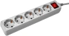 Сетевой фильтр PC Pet AP01006-E-G 1.8м (5 розеток) серый (пакет ПЭ)