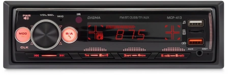 Автомагнитола Digma MCP-413 1DIN 2x45Вт 2