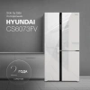 Холодильник Hyundai CS6073FV белое стекло (трехкамерный)