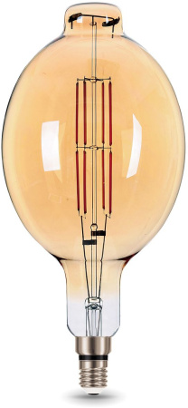 Лампа филам. Gauss Filament Vintage 8Вт цок.:E27 шар 220B 2400K св.свеч.бел.теп. (упак.:1шт) (151802008)