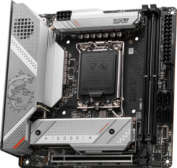 Материнская плата MSI MPG Z790I EDGE WIFI Soc-1700 Intel Z790 2xDDR5 mini-ITX AC`97 8ch(7.1) 2.5Gg R