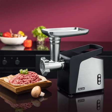 Мясорубка Rondell RDE-1455 2000Вт стальной