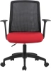 Кресло Cactus CS-MC222-BKRD черный сиденье темно-красный сетка/ткань низк.спин. крестов. пластик пластик черный