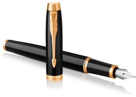 Ручка перьев. Parker IM Core F321 (CW1931645) Black GT F сталь нержавеющая подар.кор.