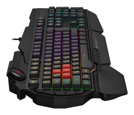 Клавиатура A4Tech Bloody B310N черный USB Multimedia for gamer LED (подставка для запястий) (B310N)