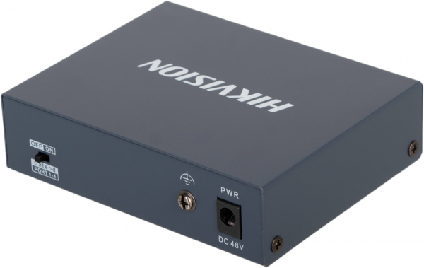 Коммутатор Hikvision DS-3E0105P-E/M(B) 4x100Mb 4PoE+ 35W неуправляемый