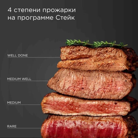 Электрогриль Редмонд SteakMaster GM303 2200Вт серый