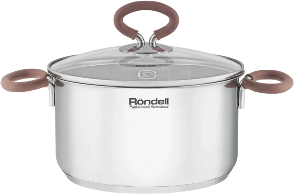 Кастрюля Rondell Etery RDS-1599 3.1л. d=20см (с крышкой) стальной