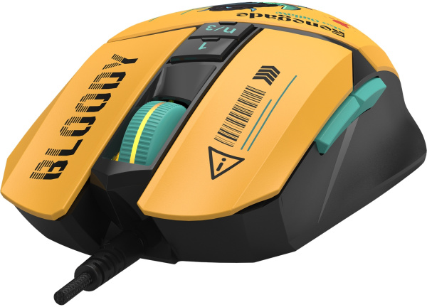 Мышь A4Tech Bloody W63 Max Renegade желтый/рисунок оптическая (120000dpi) USB