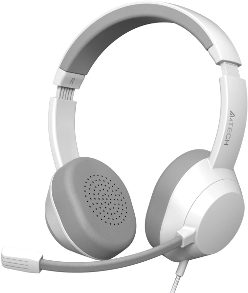 Наушники с микрофоном A4Tech FH150U белый 2м накладные USB (FH150U WHITE)