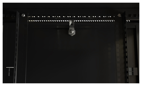 Шкаф коммутационный Hyperline (TWB-0645-SR-RAL9004) настенный 6U 600x450мм пер.дв.стал.лист 60кг черный 275мм 180град. 367мм IP20 сталь