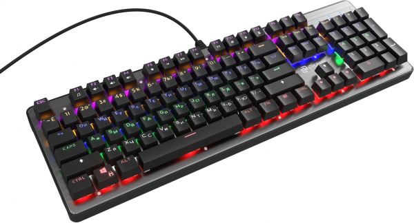 Клавиатура Оклик 970G Dark Knight механическая черный/серебристый USB for gamer LED