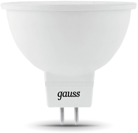 Лампа светодиодная Gauss 101505209 9Вт цок.:GU5.3 рефлек. 150B 4100K св.свеч.бел.нейт. MR16 (упак.:1шт)