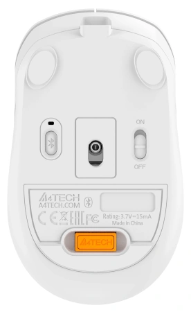 Мышь A4Tech Fstyler FB10C белый/серый оптическая (2400dpi) беспроводная BT/Radio USB (4but)
