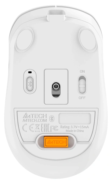 Мышь A4Tech Fstyler FB10C белый/серый оптическая (2400dpi) беспроводная BT/Radio USB (4but)