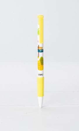 Набор ручек шариков. Deli Larva (EQ26-BK-P) ассорти черн. черн. кор.карт. (12шт) линия 0.5мм резин. манжета