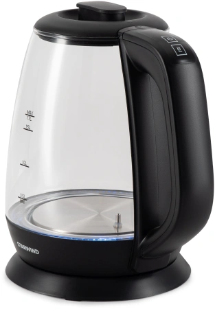 Чайник электрический Starwind SKS3036 1.7л. 2200Вт черный корпус: стекло