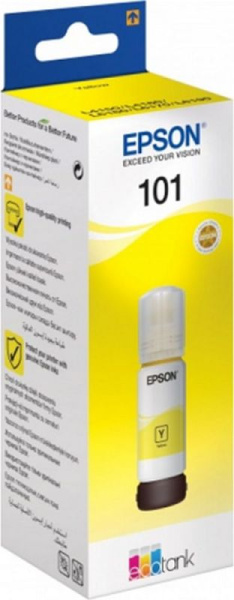 Картридж струйный Epson L101 C13T03V44A желтый (6000стр.) (70мл) для Epson L4150/L4160/L4267/L6160/L6170/L6190/L6270/L14150