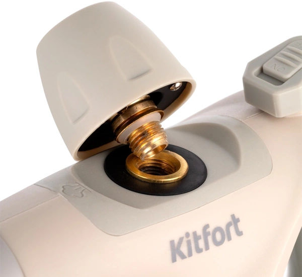 Пароочиститель ручной Kitfort КТ-9177 1050Вт бежевый/серый