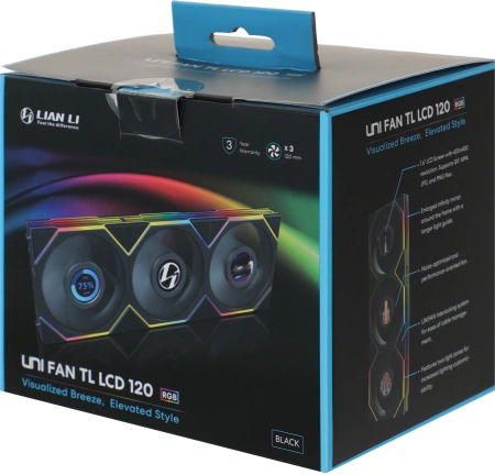 Вентилятор Lian-Li Uni Fan TL LCD 120 7-pin 28.7dB LED Ret