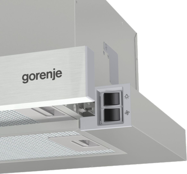 Вытяжка встраиваемая Gorenje TH606E4X нержавеющая сталь управление: кнопочное