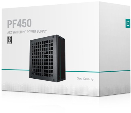 Блок питания Deepcool ATX 450W PF450 80 PLUS WHITE (24+4+4pin) APFC 120mm fan 6xSATA RTL