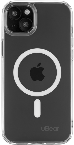 Чехол (клип-кейс) uBear для Apple iPhone 15 Plus Real Mag Case with MagSafe прозрачный (CS254TT67RL-I23M)