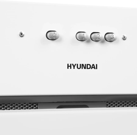 Вытяжка встраиваемая Hyundai HBB 6036 WG белый управление: кнопочное (1 мотор)