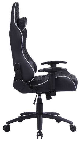 Кресло игровое Cactus CS-CHR-030BLS черный/серебристый эко.кожа с подголов. крестов. сталь