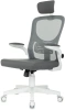Кресло Бюрократ ASTER NH-W темно-серый TW-04 Neo Grey сетка/ткань с подголов. крестов. пластик пластик белый