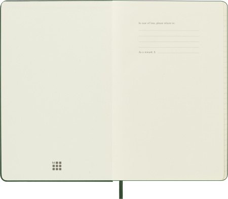 Блокнот Moleskine CLASSIC QP060K15 Large 130х210мм 240стр. линейка твердая обложка зеленый