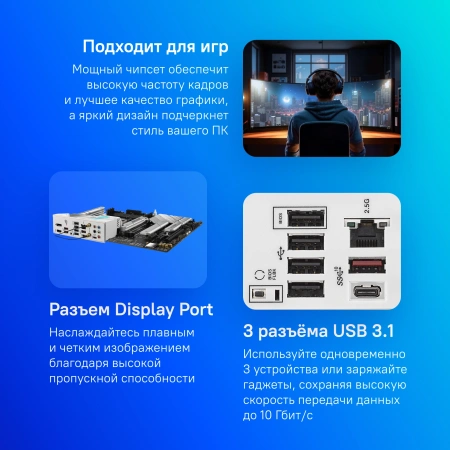Материнская плата Asus ROG STRIX B650-A GAMING WIFI SocketAM5 AMD B650 4xDDR5 ATX AC`97 8ch(7.1) 2.5Gg RAID+HDMI+DP