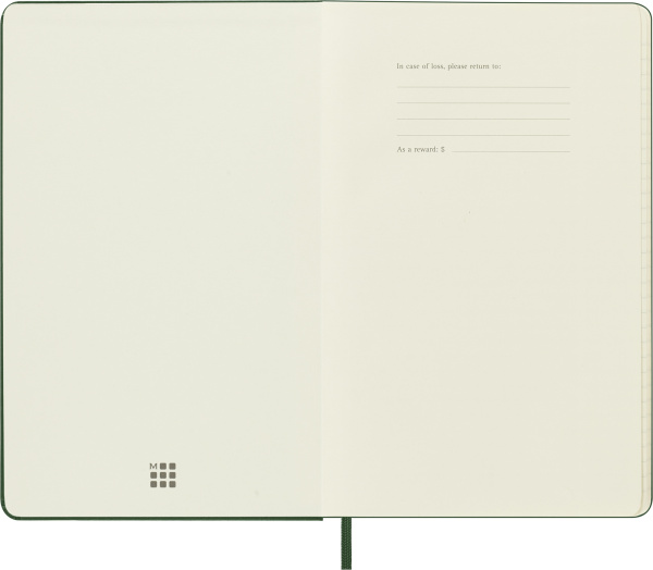 Блокнот Moleskine CLASSIC QP060K15 Large 130х210мм 240стр. линейка твердая обложка зеленый