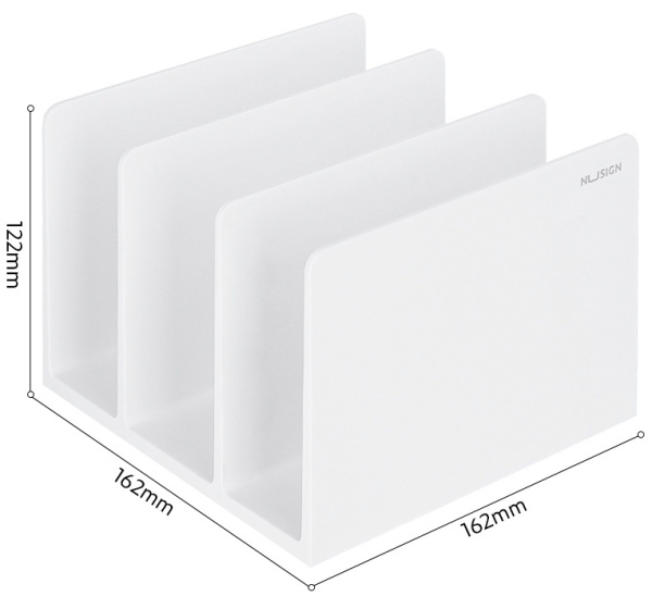 Подставка-ограничитель для книг Deli ENS006WHITE 162х162х122мм