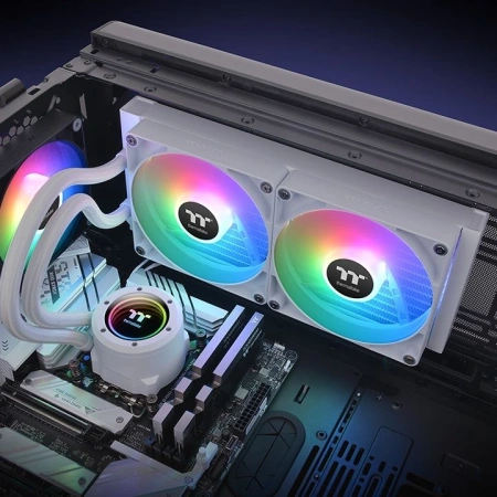 Система водяного охлаждения Thermaltake TH280 V2 Snow ARGB Soc-AM5/AM4/1200/1700/1851 белый 4-pin 34.7dB Al+Cu Ret (CL-W377-PL14SW-A)