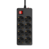 Сетевой фильтр Buro 800SH-1.8-B 1.8м (8 розеток) черный (коробка)