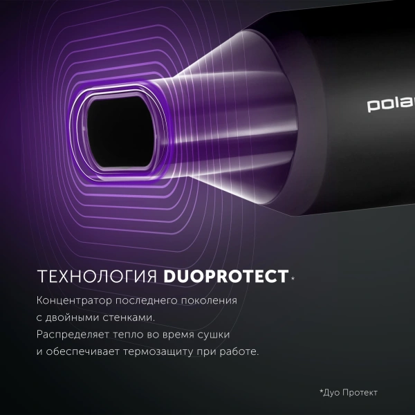 Фен Polaris PHD 2044Ti 1900Вт черный