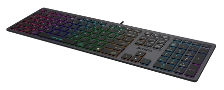 Клавиатура A4Tech Fstyler FX60 серый USB slim LED (FX60 GREY / NEON)