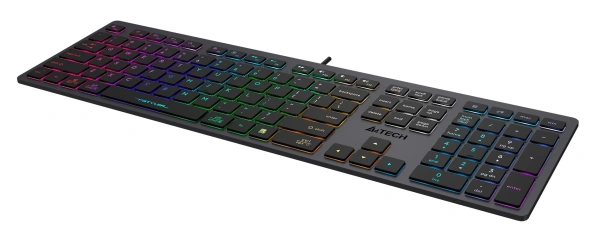 Клавиатура A4Tech Fstyler FX60 серый USB slim LED (FX60 GREY / NEON)