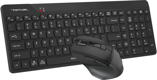 Клавиатура + мышь A4Tech Fstyler FG2400 Air2 клав:черный мышь:черный USB беспроводная slim (FG2400 A