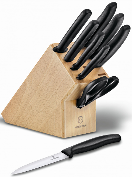 Набор ножей кухон. Victorinox Swiss Classic (6.7193.9) компл.:8шт scissors дерево/черный