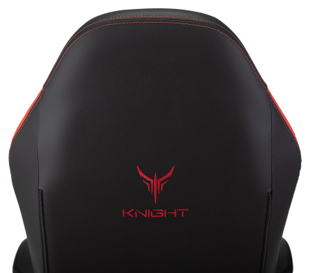 Кресло игровое Knight Neon черный/красный соты эко.кожа с подголов. крестов. металл