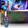 Клавиатура + мышь Defender Tark C-779 клав:черный мышь:черный USB LED (52779)