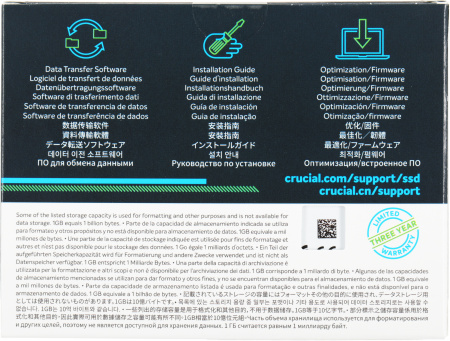 Накопитель SSD Crucial S SATA-III 500GB CT500BX500SSD1 BX500 2.5"