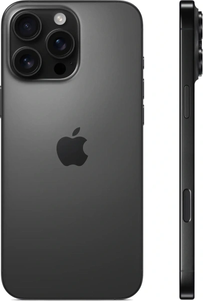 Смартфон Apple A3296 iPhone 16 Pro Max 256Gb черный титан моноблок 3G 4G 2Sim 6.9" 1320x2868 iOS 18 48Mpix 802.11 a/b/g/n/ac/ax/be NFC GPS Protect