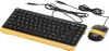 Клавиатура + мышь A4Tech Fstyler F1110 клав:черный/желтый мышь:черный/желтый USB Multimedia (F1110 BUMBLEBEE)